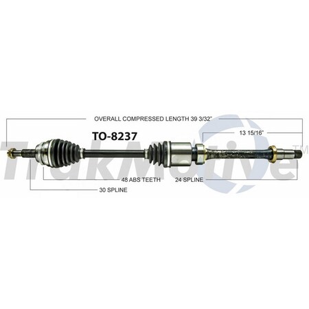 Surtrack Axle Cv Axle Shaft, To-8237 TO-8237